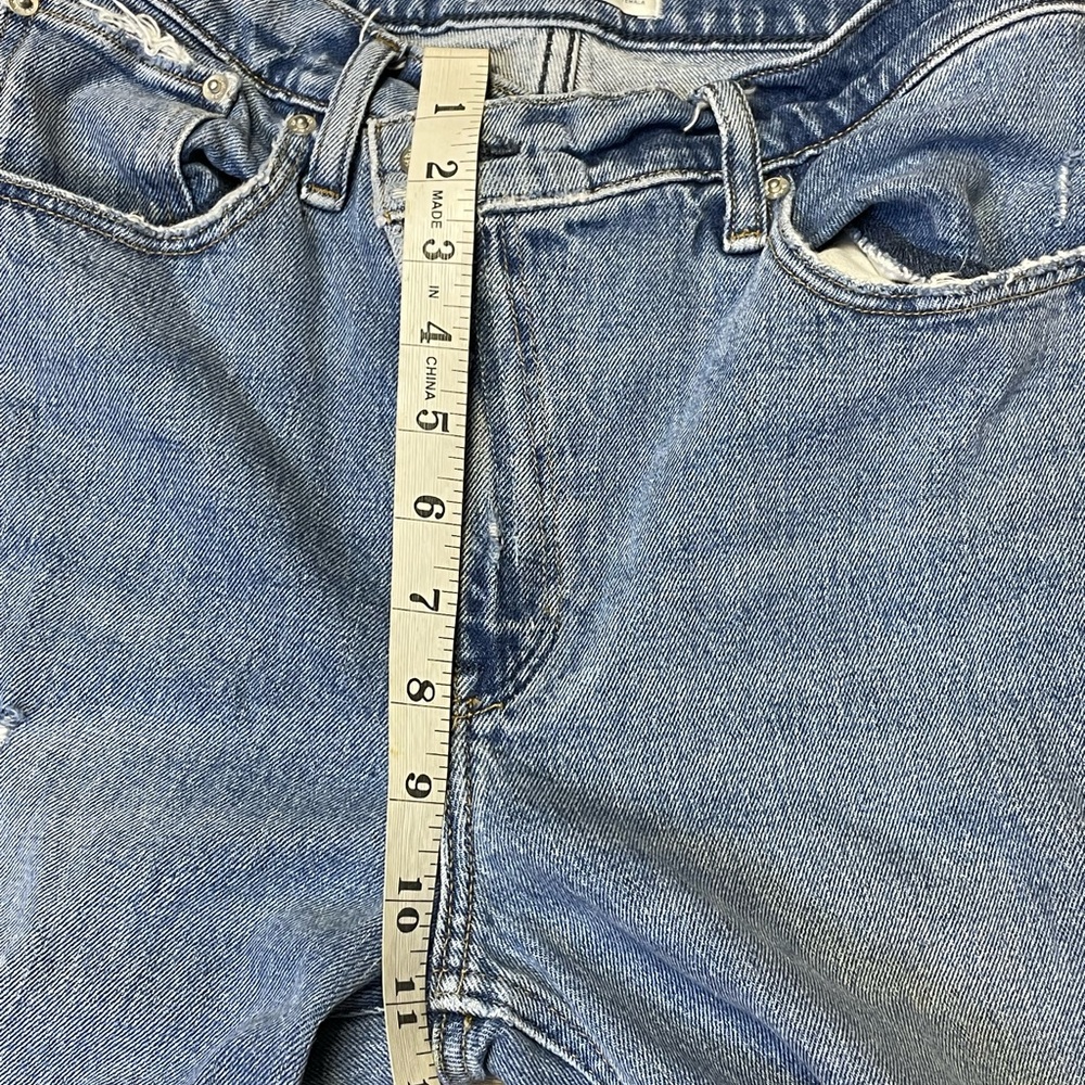 Abercrombie Fitch Jeans 90s Straight Ultra High Rise Cross Waist Distressed 26/2 - Picture 5 of 11